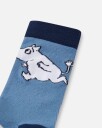 Reima Moomin Randig sokker i ullblanding til barn   ocean blue (22 25)   22 25