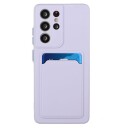 INCOVER Samsung Galaxy S23 Fleksibelt Plastdeksel med Kortholder - Lilla