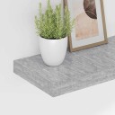 vidaXL Flytende vegghyller 4 stk betonggr? 60x23,5x3,8 cm MDF