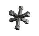 Benito cross dekorasjon grafitt