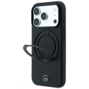 Mercedes MagSafe-etui i skinn med ringholder til iPhone 18 Pro Max / 17 Pro Max / 17 Pro Max – svart