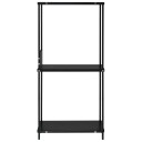 vidaXL Liten rett bokhylle svart 33,5x39,6x79,7 cm sponplate