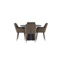 Spisegruppe Venture Home Olivia Ø110 cm med 4 stk Tomorrow Stoler