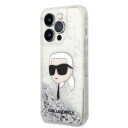 Karl Lagerfeld Hardcase til iPhone 14 Pro 6.1" Glitter Karl Head Sølv