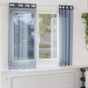  Voile gardiner med grommets 2 stk kongeblå 8721158551306