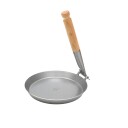 Stabilotherm Camping Frying Pan Folding Handle 21 cm, Steel/Wood