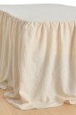 Ellos Home   Sengekappe Elly Frilled i resirkulert halvlinne 75 cm   Hvit