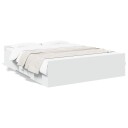  Sengeramme høyglans hvit 140x200 cm konstruert tre 8721102619465