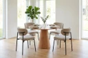 Siena spisegruppe rund 110 cm eik med 4 Lucy spisestoler - Eik