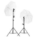 vidaXL Fotostudiosett med lyssett, bakgrunn og reflektor