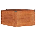 vidaXL Plantekasse grå 129x129x45 cm cortenstål