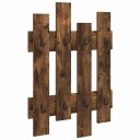  Vegghengt kleshenger Røkt eik 60 x 3 x 82 cm Konstruert tre
