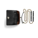 Lauren Ralph Lauren Leather Crossbody Turn-Lock Tech Case - Black - ONE SIZE
