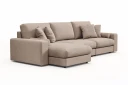Arken Lyx 5 seter Vendbar L formet Dyp Divansofa i stoff   Beige