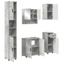 Baderomsinnredningssett 5 pcs Betonggrå Konstruert tre & Metall