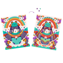 Djeco Mosaikklek Kokeshi