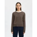 Selected FEMME Kofte slfThea LS Knit Merino Brun