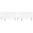  Salongbord 2 stk hvit 50x46x35 cm konstruert tre 8721012111561