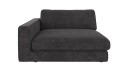 Rowico Home Duncan 1,5 seters sjeselong V Mørkegrå Robin 66 129 x 150 x 78 cm Grå