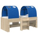  Seng med tunnel 4 pcs Sonoma og blå Konstruert tre
