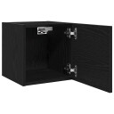  TV skap 2 pcs Svart 30.5 x 30 x 30 cm Konstruert tre