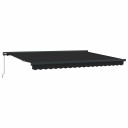 vidaXL Uttrekkbar markise antrasitt 4x3 m stoff og aluminium