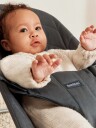 BabyBjörn Bliss Vippestol Vevet Bladmønstret Quilt inkl. Googly Eyes-leke Antrasitt