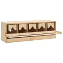 vidaXL Hekkeboks 5 rom 117x33x38 cm heltre furu