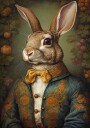Regal Rabbit Portrait Plakat Plakat / 100x150cm