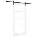 vidaXL Skyvedør med Hardware Sett 'ORKDAL'Hvit Massiv Tre & Glass