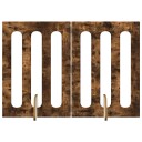 Vidaxl Folding Pet Fence 2 Stk. Røkt Eik 100.5 X 38 X 70 cm
