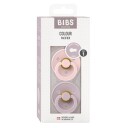 BIBS Pacifier Colour Latex Blossom/Dusky Lilac Size 1 2pcs