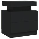 vidaXL Nattbord svart 45x35x52 cm sponplate