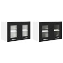  Hengende skap med lagring Riga 2 pcs Svart Eik 60 x 31 x 40 cm