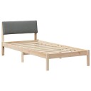  Sengestamme brun og mørkegrå 100 x 200 cm Heltre furu