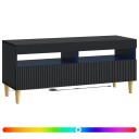vidaXL LED TV skap Svart Konstruert tre
