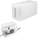 LogiLink Kabelboks S 120mm Hvit - Kabelskjul for Effektiv Oppbevaring