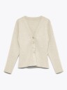 Vero Moda Mille Long Sleeve V Neck Cardigan Hvit L