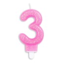 Kakelys Tall Glitter Rosa   Tallet 3