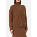 Max Mara Studio Dame Strikkevarer Brun L,