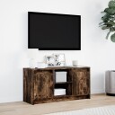  TV-benk med LED røkt eik 100x34x50 cm konstruert tre 852191