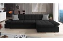 Djerra Sofa med Divan 3 seter   Svart/Grå