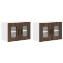 Kjøkkenskap 2 pcs Brun Eik 60 x 31 x 40 cm Konstruert tre