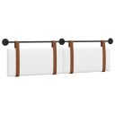  Hengende Hodegavl Veggmontert Hvit 190 x 55 x 5 cm Antikk PU