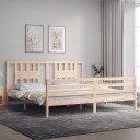vidaXL Sengeramme med hodegavl 200x200 cm heltre
