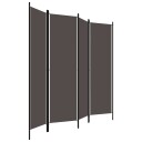 vidaXL Romdeler 4 paneler antrasitt 200x180 cm