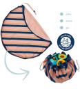 play&go  Lekematte Outdoor 2-i-1 Mocha stripes ⌀ 140 cm