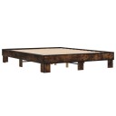  Sengeramme røkt eik 150x200 cm konstruert tre og metall 8721102615306