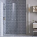INR Iconic Nordic Rooms Dusjhjørne Linc Niagara Grått Glass Stone / 80x80cm