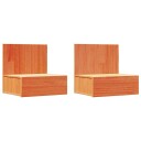  Vegghengt nattebord med skuff 2 pcs Voksbrun 42 x 32.5 x 40 cm